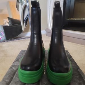 Brand New Green platform boots